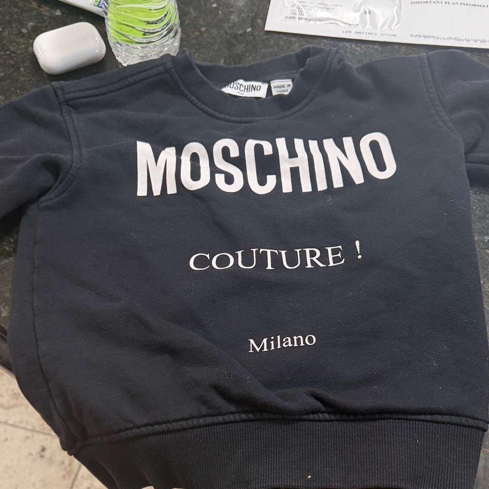 Moschino Black and White Couture Sweatshirt